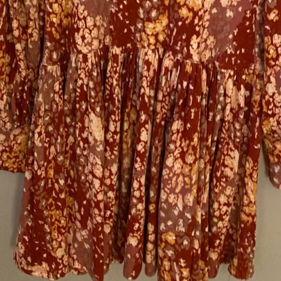 Free People Womens Heartbeats Printed Bohemian Mini Casual Dress Size S - Picture 6 of 7